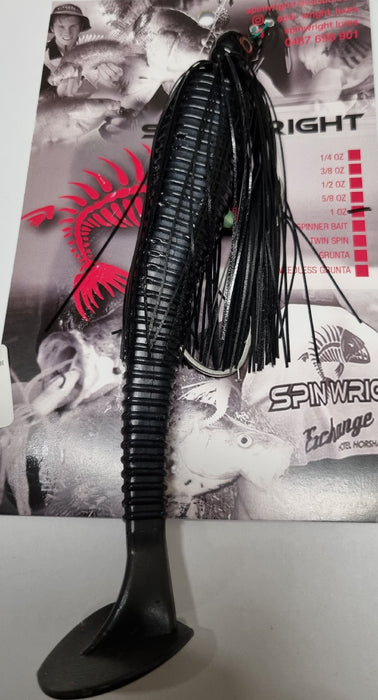 SPINWRIGHT LURES BEAST SWIMJIG 1OZ #STEALTH BLACK [LURECOLOUR:#STEALTH BLACK]