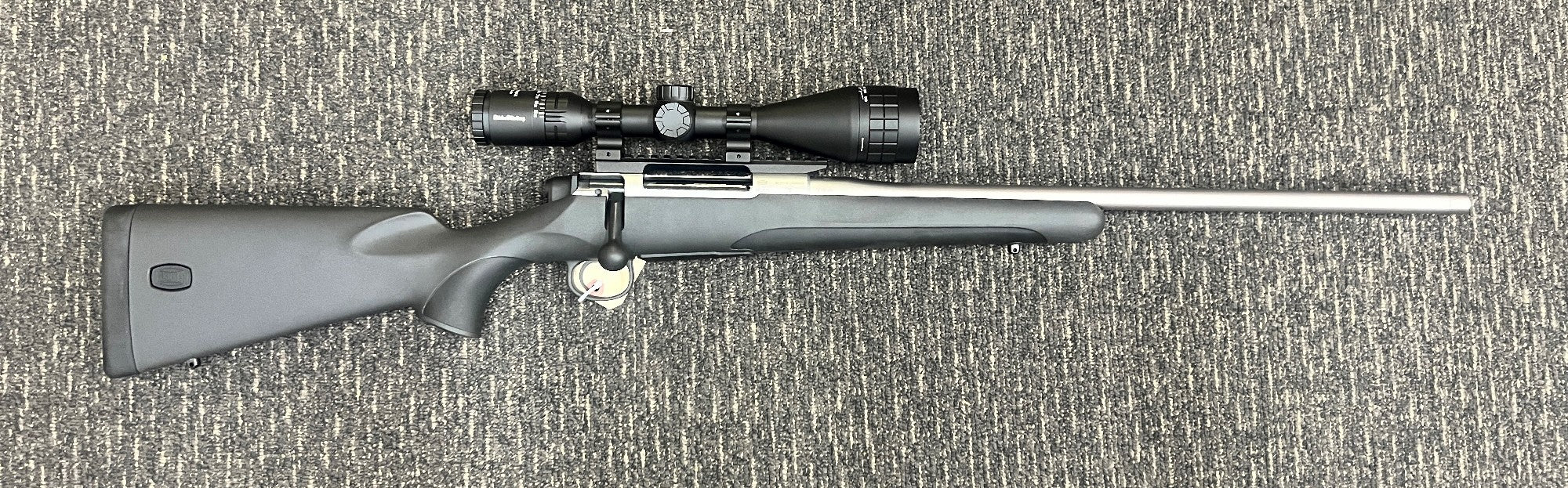 MAUSER M18 STAINLESS THREADED 223 REM NIKKO 4.5-14X50 SCOPE PACKAGE