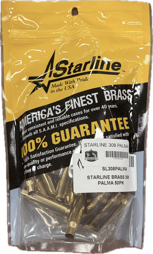 STARLINE UNPRIMED BRASS 308 PALMA 50 PK
