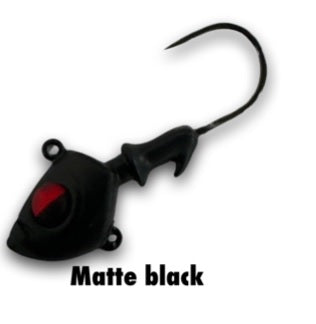 SPINWRIGHT GRUBBIN JIG HEAD MATTE BLACK [LURESIZE:5G]