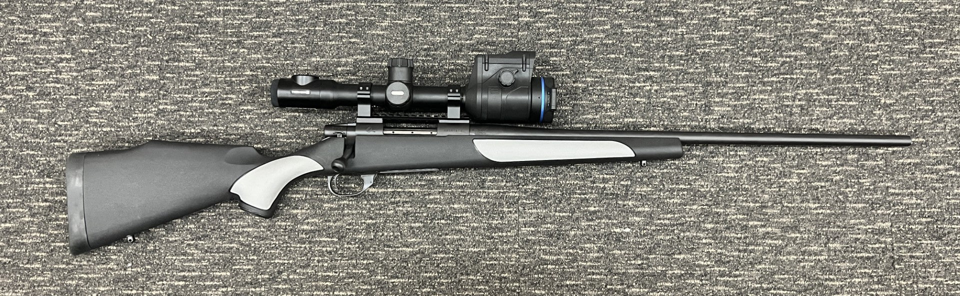 WEATHERBY VANGUARD 223 REM WITH PULSAR THERMION 2 XQ 50 LRF THERMAL SCOPE PACKAGE