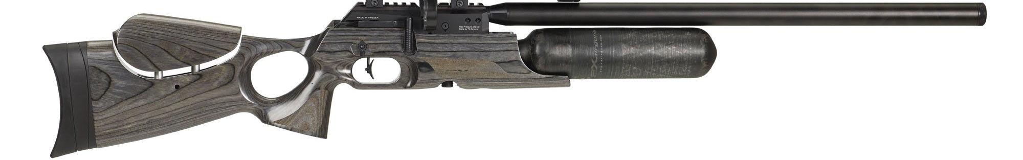 FX CROWN MKII .22 600MM CARBON FIBER BOTTLE LAMINATE GRAY