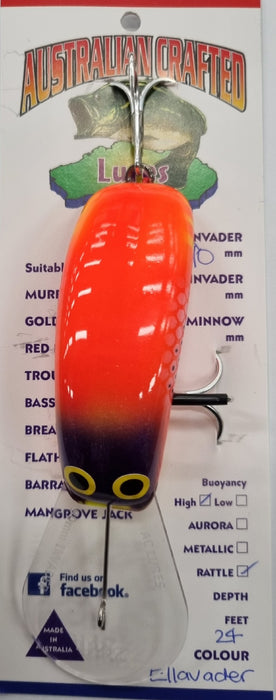 AUSTRALIAN CRAFTED INVADER 90MM 24FT #ELLAVADER [LURECOLOUR:ELLAVADER]