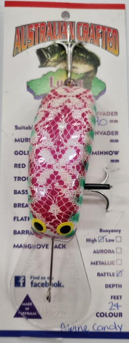 AUSTRALIAN CRAFTED INVADER 90MM 24FT #ALPINE CANDY [LURECOLOUR:ALPINE CANDY]