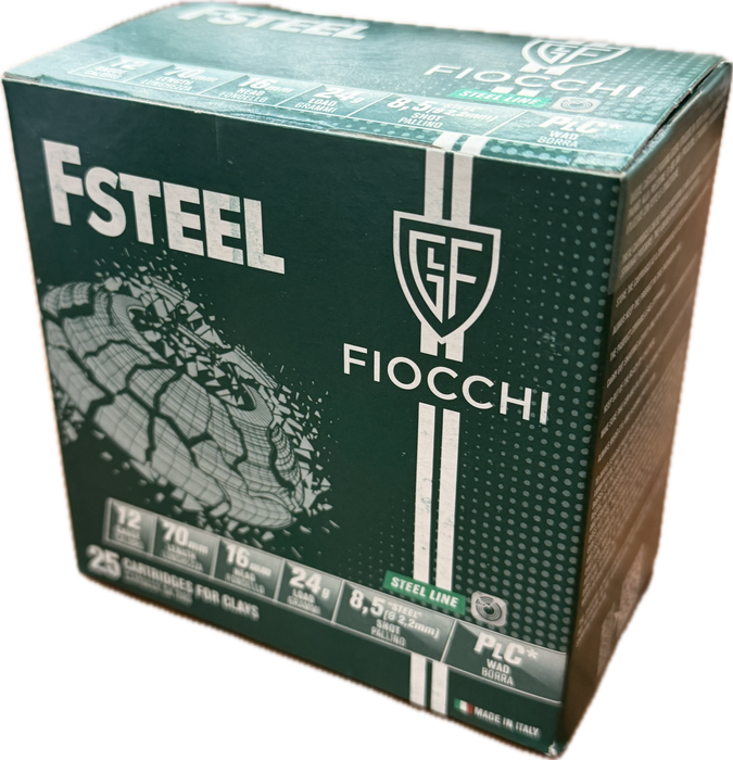 FIOCCHI STEEL 12GA 2 3/4" # 8.5 25 PK