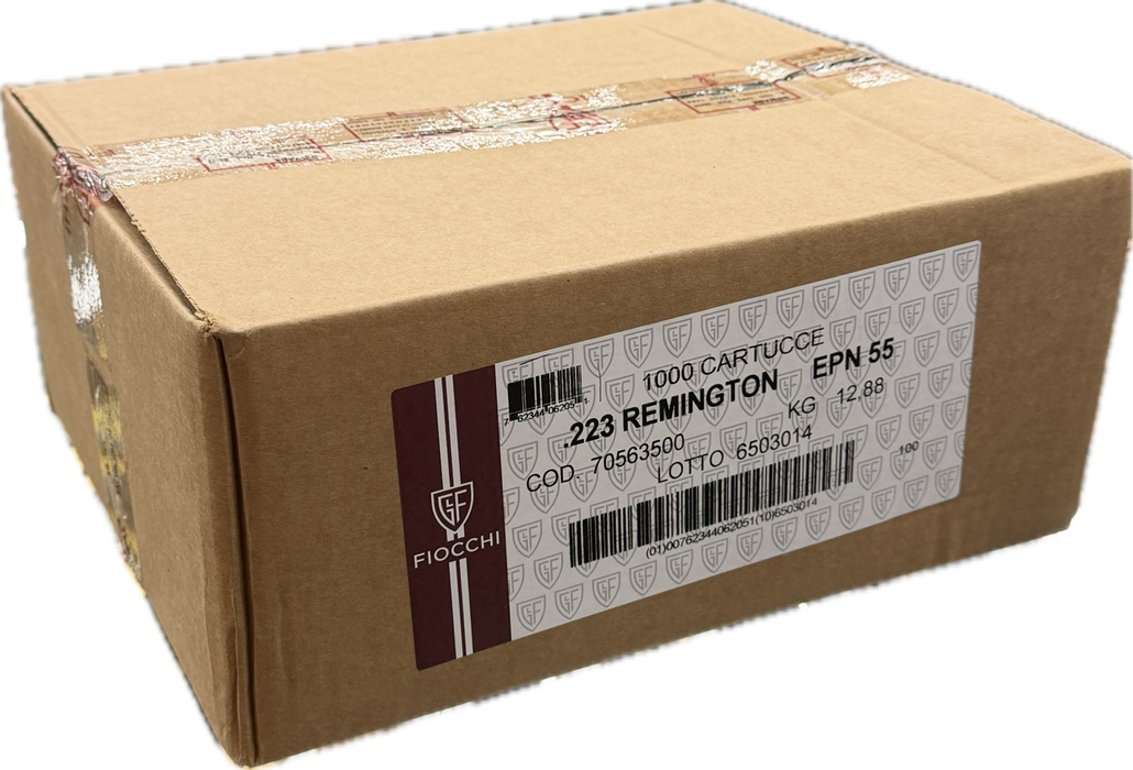 FIOCCHI CENTERFIRE 223 REM 55 GR VMAX CASE 1000 PK