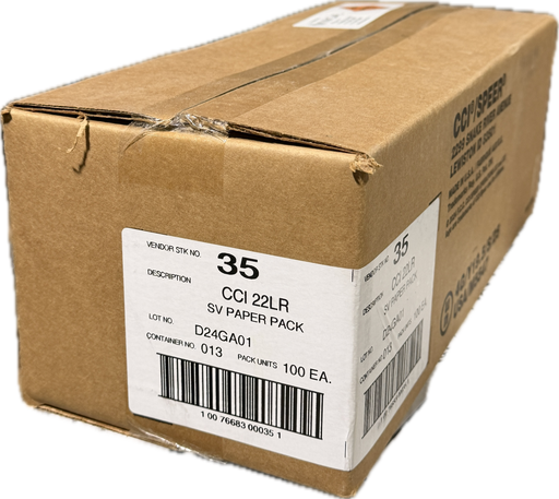 CCI RIMFIRE 22 LR STANDARD VELOCITY 40 GR 1070 FPS (C35) CASE 5000 RNDS