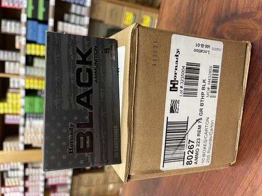 HORNADY CENTERFIRE 223 REM 75 GR BTHP MATCH BLACK BRICK (200)