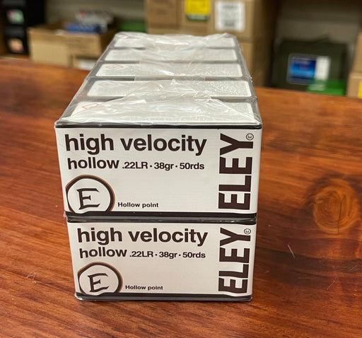 ELEY RIMFIRE 22LR HIGH VELOCITY HOLLOW POINT 1250FPS BRICK (500)