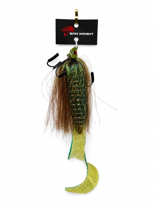 SPINWRIGHT LURES FLUFFBALL GRUB 12" 1OZ MOTOR OIL [LURECOLOUR:MOTOR OIL]