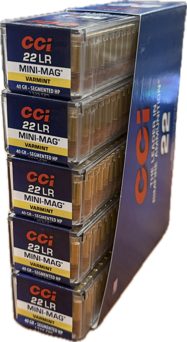 CCI RIMFIRE MINI MAG 40 GR SEGMENTED HP BRICK 500 PK