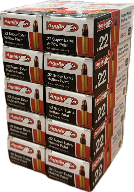 AGUILA RIMFIRE SUPER EXTRA HP 22 LR BRICK 500 PK