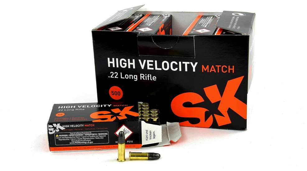 SK RIMFIRE 22LR 40GR HIGH VELOCITY MATCH 1263FPS BRICK 500