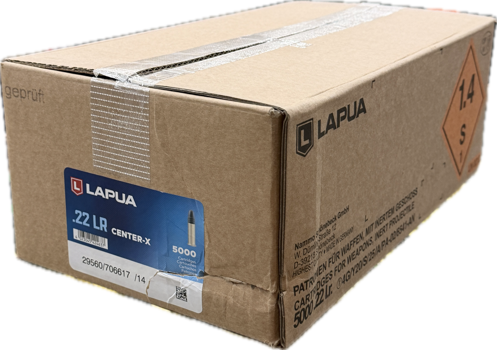 LAPUA RIMFIRE 22 LR 22LR CENTER-X CASE 5000 PK