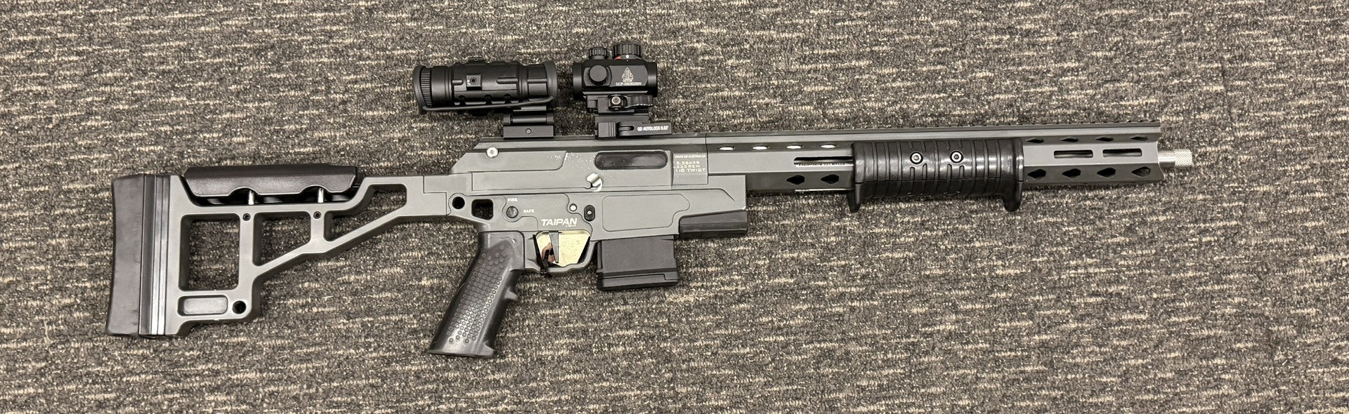 S/H SCSA TAIPAN 223 WYLDE PUMP ACTION S/N- TL1000A STK- 45493