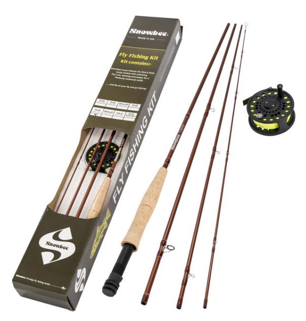 SNOWBEE FLY FISHING COMBO 4/5WT 8'6" 4PCE