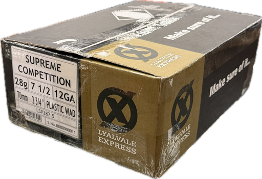 LYALVALE EXPRESS SUPREME COMPETITION 12 GA 28GR 7.5 1475FPS SLAB 250 PK