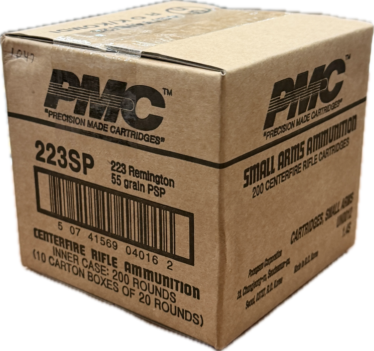 PMC CENTERFIRE 223 REM 55 GR PSP CASE 200 PK