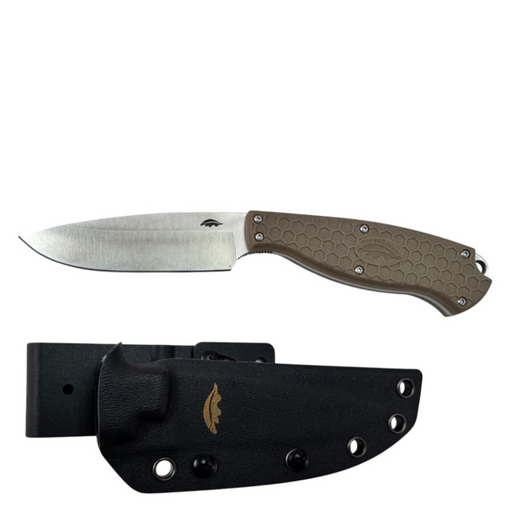 HONEY BADGER OUTFITTER PLAIN FIXED BLADE TAN