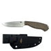 HONEY BADGER OUTFITTER PLAIN FIXED BLADE TAN