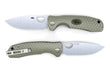 HONEY BADGER FLIPPER DROP-POINT PLAIN- SMALL GREEN