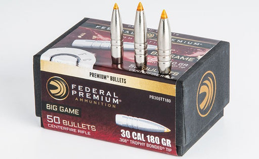 FEDERAL PROJECTILE 308 180 GR TROPHY BONDED TIP 50 PK