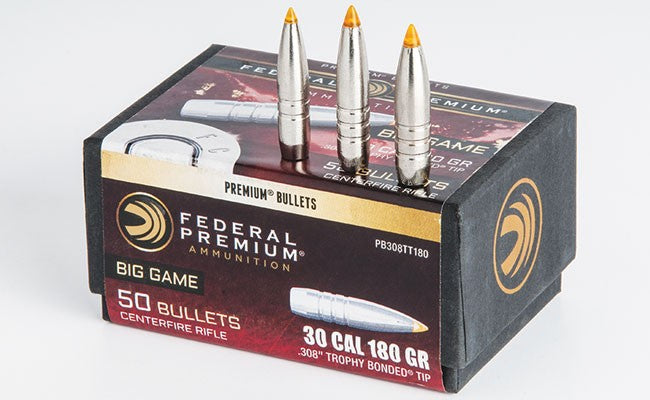 FEDERAL PROJECTILE 308 180 GR TROPHY BONDED TIP 50 PK