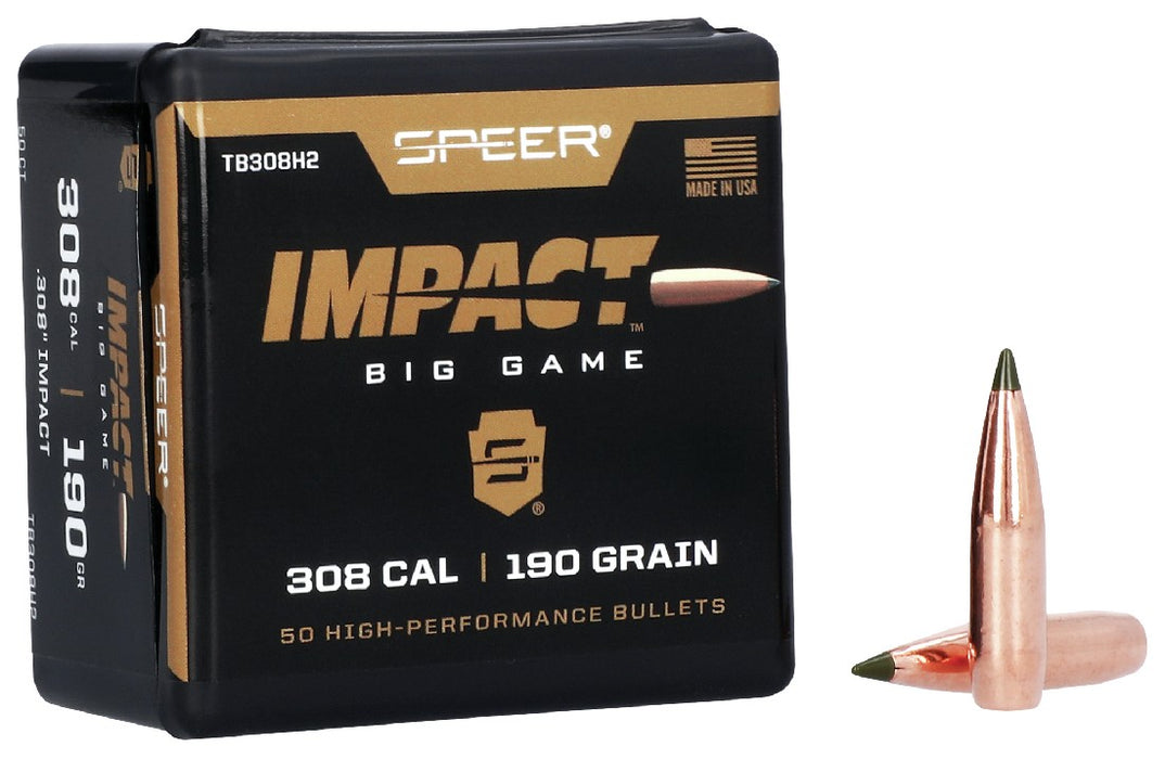 SPEER PROJECTILE 308 190 GR IMPACT 50 PK (TB308H2)