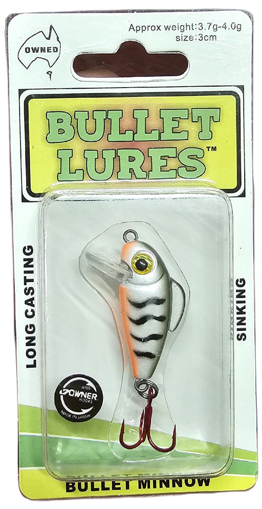 BULLET LURES 3CM MINNOW SINKING PACEY'S PERCH [LURECOLOUR:PACEY'S PERCH]