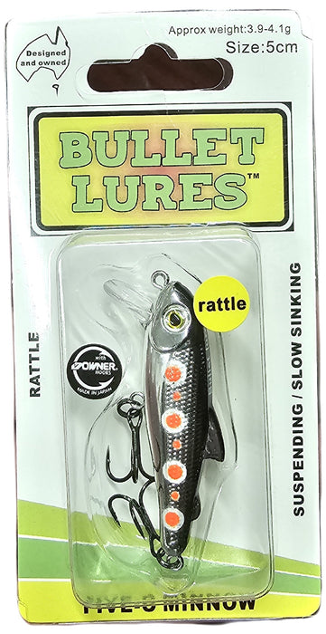 BULLET LURES FIVE-O MINNOW SUSPEND RATTLE SPAWNING RAINBOW TROUT [LURECOLOUR:SPAWNING RAINBOW TROUT]
