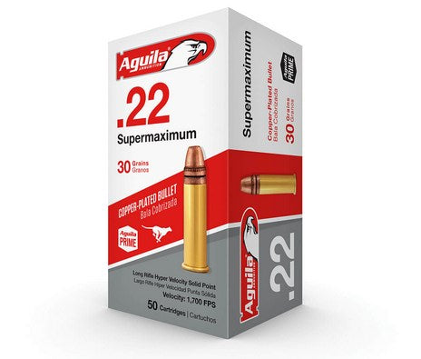 AGULIA RIMFIRE 22 LR SUPERMAX 30GR HV CP SP 50 PK