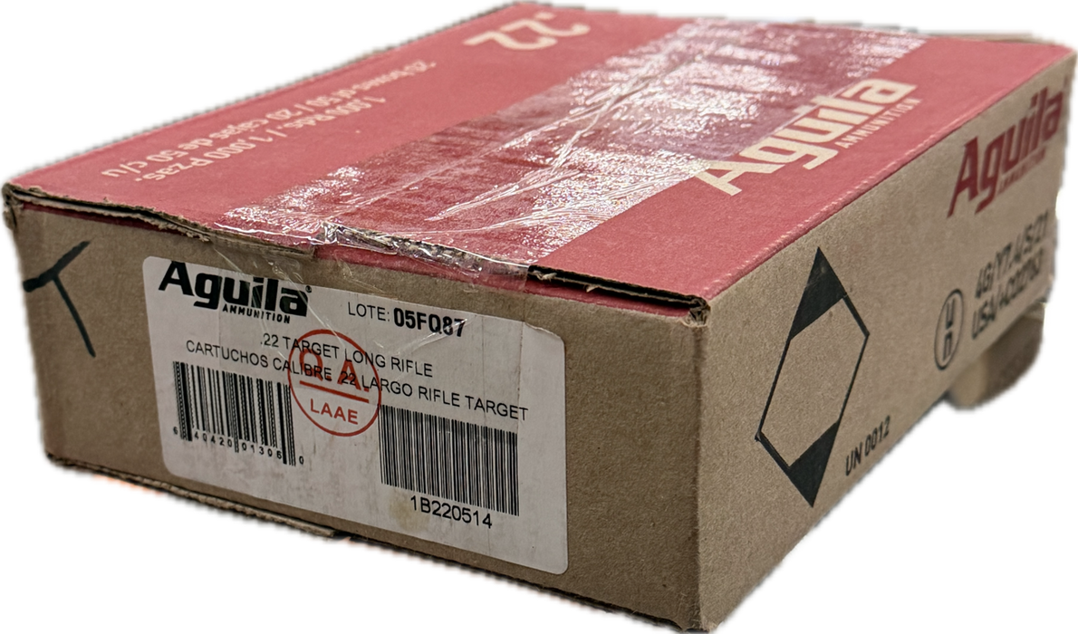 AGUILA RIMFIRE 22 LR TARGET COMPETITION STD 40 GR 1000 PK 