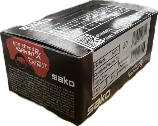 SAKO CENTERFIRE 223 REM 53 GR GAMEHEAD VARMINT RX HP 50 PK
