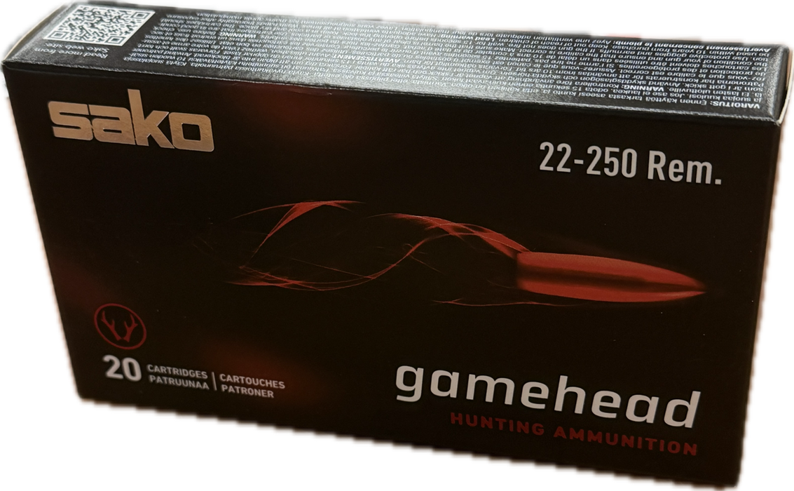 SAKO CENTERFIRE 22-250 REM 55 GR GAMEHEAD SP 20 PK