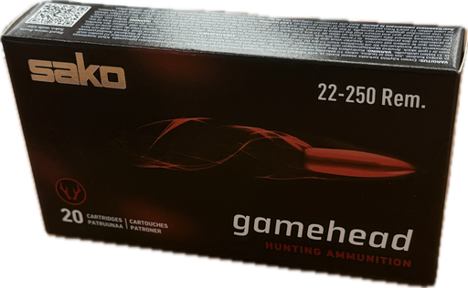 SAKO CENTERFIRE 22-250 REM 55 GR GAMEHEAD SP 20 PK
