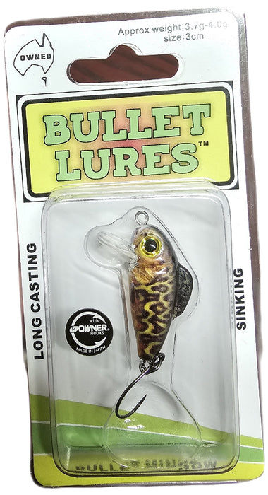 BULLET LURES 3CM MINNOW SINKING TIGER TROUT [LURECOLOUR:TIGER TROUT]