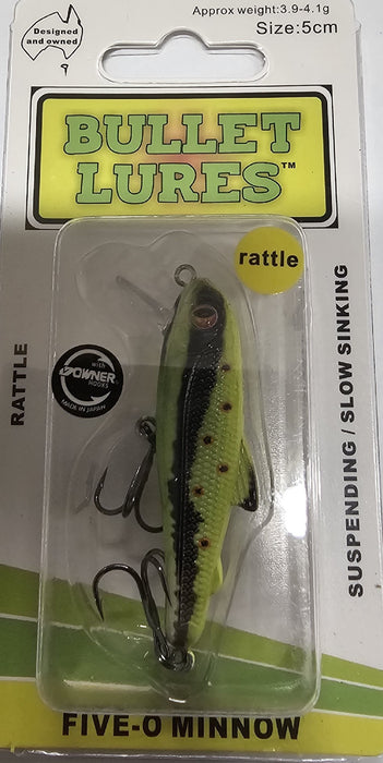 BULLET LURES FIVE-O MINNOW SUSPEND RATTLE RED EYED TREE FROG [LURECOLOUR:RED EYED TREE FROG]