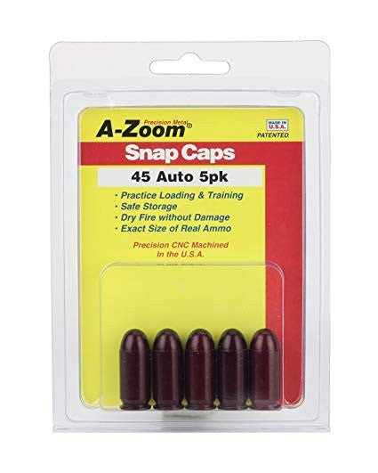 A-ZOOM SNAP CAPS 45 ACP 5PK