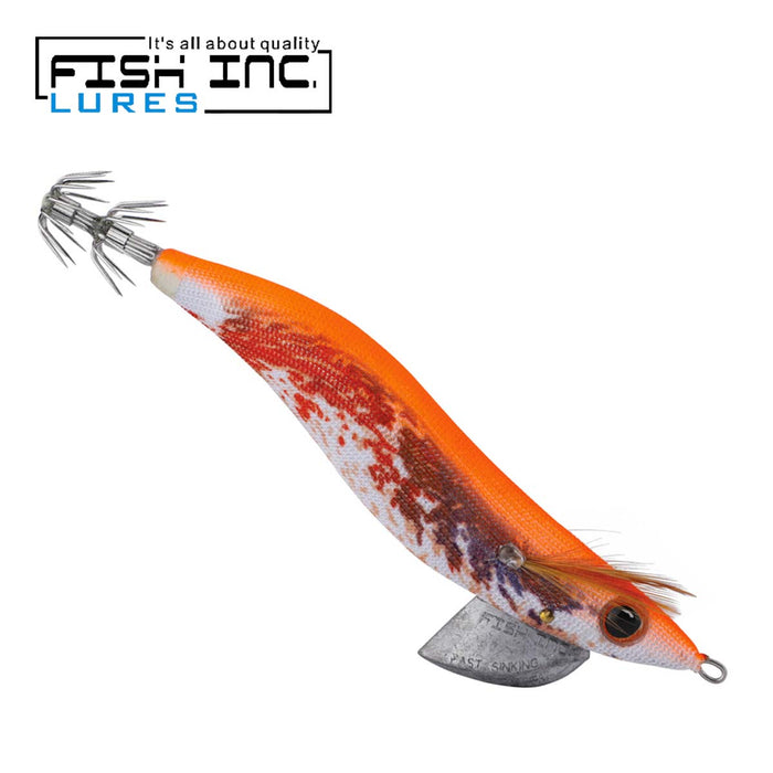 FISH INC. EGILICIOUS SQUID JIG 3.5 FAST SINK [LURECOLOUR:#530 FLUORO ORANGE]