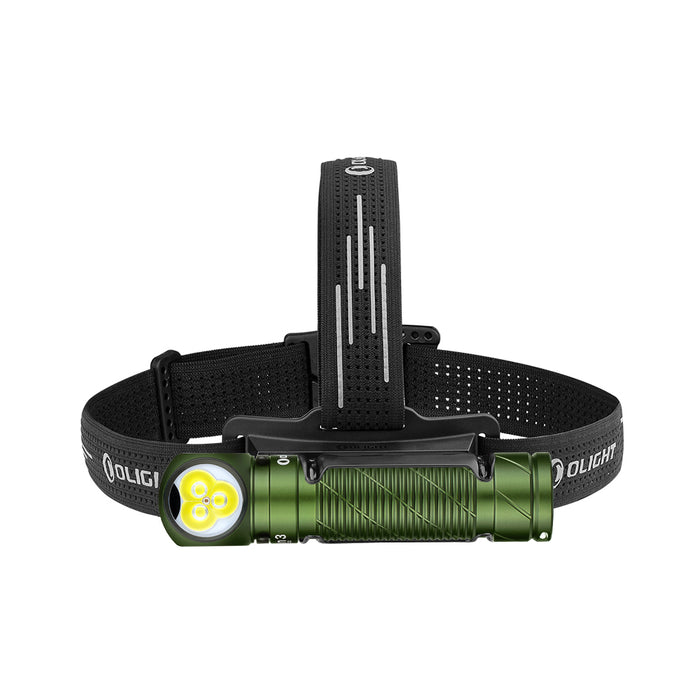 OLIGHT PERUN 3 HEAD LAMP / TORCH RECHARGEABLE OD GREEN