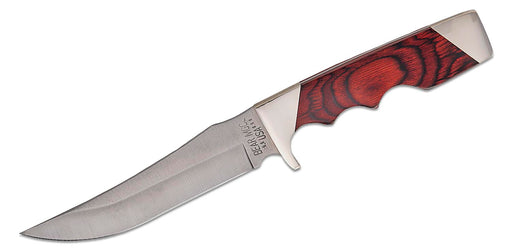 BEAR & SON 9 1/4" TROPHY HUNTER KNIFE WITH ROSEWOOD HANDLE & SHEATH