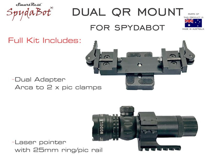 SPYDABOT DUAL QR MOUNT WITH LASER