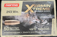 NORMA CENTERFIRE 243 WIN 76 GR VERMIN XTREME HP 50 PK