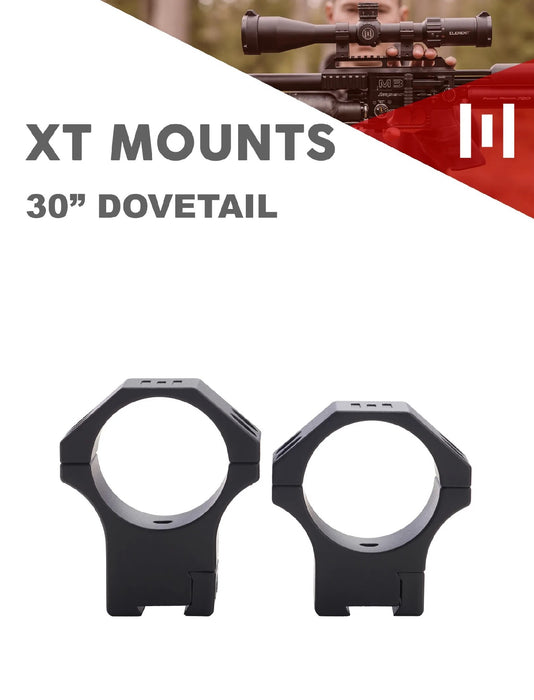 ELEMENT OPTICS XT MOUNTS 30MM HIGH DOVETAIL