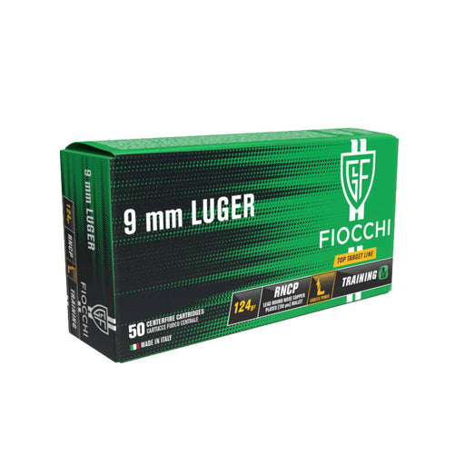 FIOCCHI 9MM LUGER 124GR LRN CP