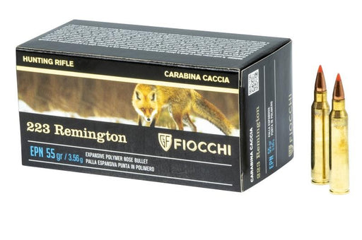 FIOCCHI CENTERFIRE 223 REM 55 GR VMAX 50PK POLYMER TIP
