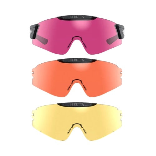 BERETTA MASK SHOOTING GLASSES ORANGE MAGENTA AND YELLOW