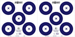 NICE TARGET 40CM 5 SPOT BLUE TARGET PLASTIC SHEET 18"X 18
