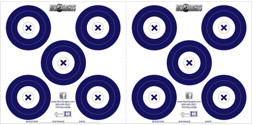 NICE TARGET 40CM 5 SPOT BLUE TARGET PLASTIC SHEET 18"X 18