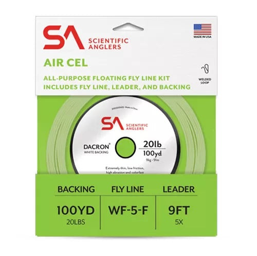 SCIENTIFIC ANGLERS AIR CEL FLY LINE KIT- LINE/LEADER/BACKING WF-7-F [FLYLINEWEI:WF-7-F]